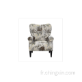 Chaise d'appoint à bras multi-tissus gris CX638E